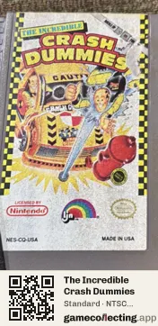 The Incredible Crash Dummies Nintendo Entertainment System, NTSC cartridge label