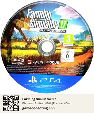 Farming Simulator 17 PlayStation 4, PAL disc