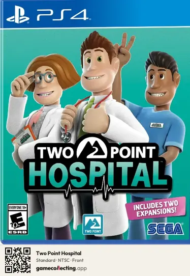Two Point Hospital PlayStation 4, NTSC box front