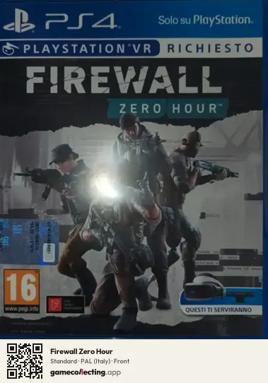 Firewall Zero Hour PlayStation 4, Italy box front