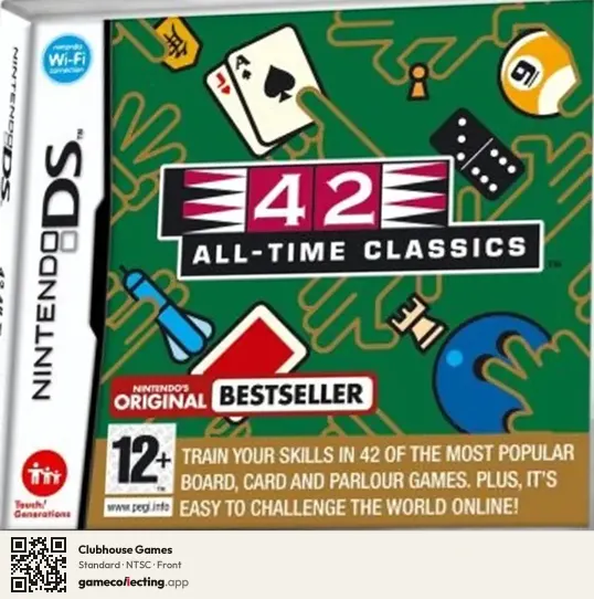 Clubhouse Games Nintendo DS, NTSC box front