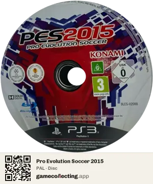 Pro Evolution Soccer 2015 PlayStation 3, PAL disc