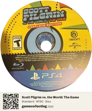 Scott Pilgrim vs. the World: The Game PlayStation 4, NTSC disc