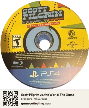 Scott Pilgrim vs. the World: The Game PlayStation 4, NTSC disc