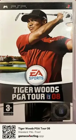 Tiger Woods PGA Tour 08 PlayStation Portable, PAL box front
