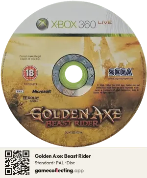 Golden Axe: Beast Rider Xbox 360, PAL disc