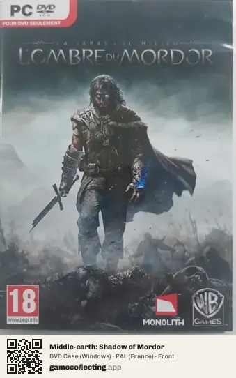 Middle-earth: Shadow of Mordor Computer, France box front