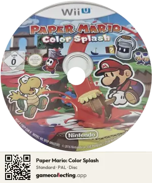 Paper Mario: Color Splash Nintendo Wii U, PAL disc