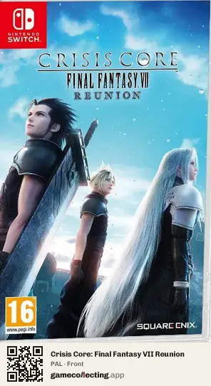 Crisis Core: Final Fantasy VII Reunion Nintendo Switch, PAL box front