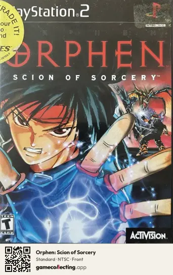 Orphen: Scion of Sorcery PlayStation 2, NTSC box front