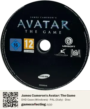 James Cameron's Avatar: The Game Computer, PAL disc