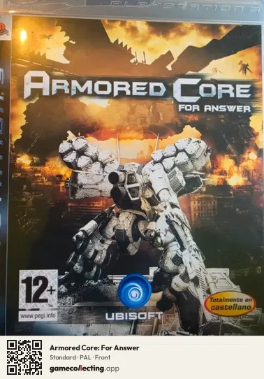 Armored Core: For Answer PlayStation 3, PAL box front