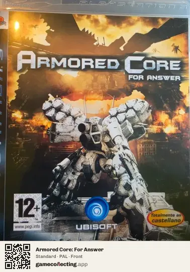 Armored Core: For Answer PlayStation 3, PAL box front