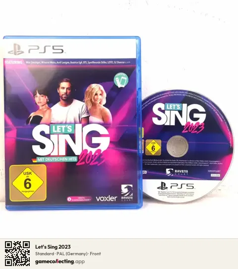 Let's Sing 2023 PlayStation 5, Germany box front