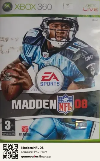 Madden NFL 08 Xbox 360, PAL box front