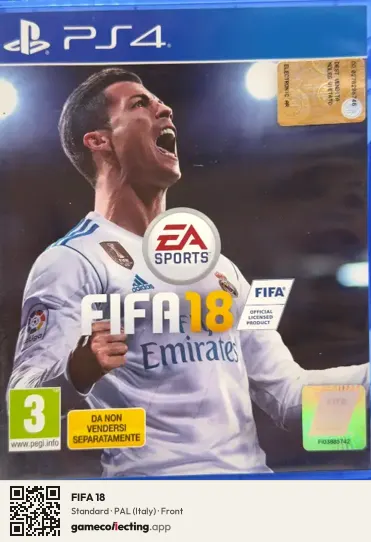 FIFA 18 PlayStation 4, Italy box front