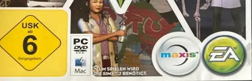 The Sims 3: University Life, the USK square on its front