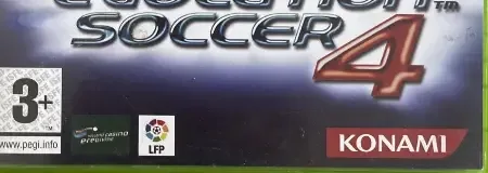 Pro Evolution Soccer 4, the PEGI square on its front