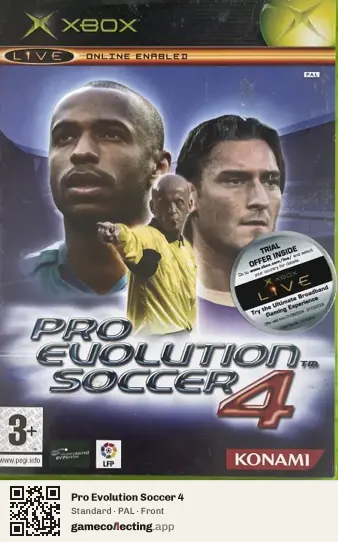 Pro Evolution Soccer 4 Xbox, PAL box front
