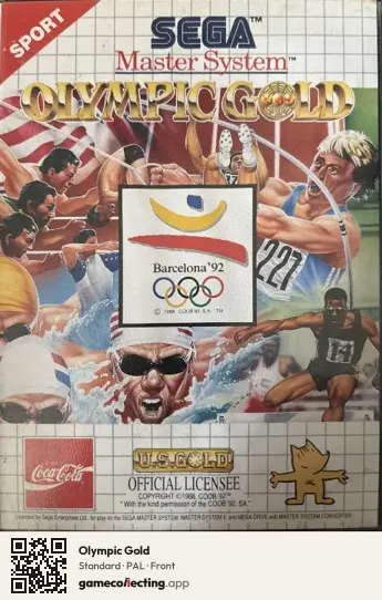 Olympic Gold Sega Master System, PAL box front