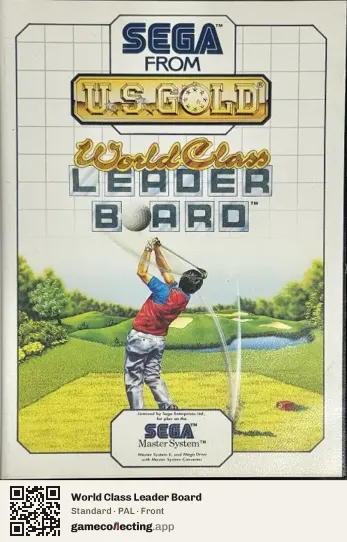 World Class Leader Board Sega Master System, PAL box front