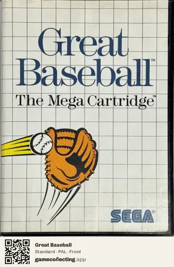 Great Baseball Sega Master System, PAL box front