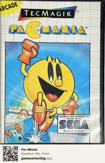 Pac-Mania Sega Master System, PAL box front