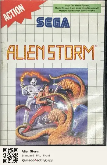 Alien Storm Sega Master System, PAL box front