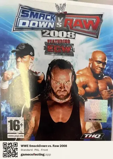 WWE SmackDown vs. Raw 2008 PlayStation 3, PAL box front