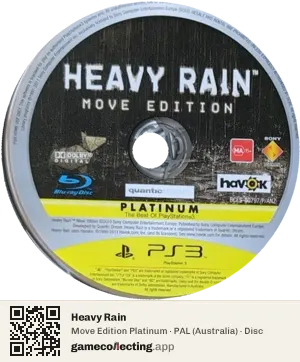 Heavy Rain PlayStation 3, PAL disc