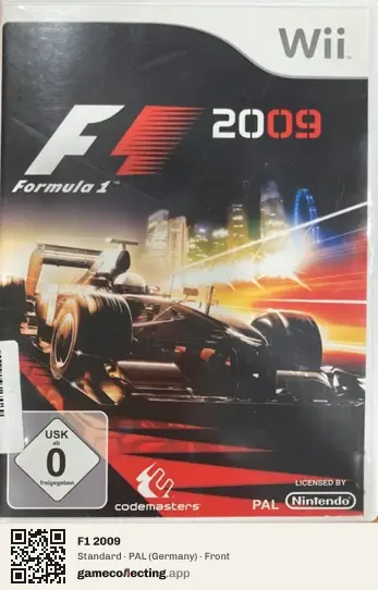 F1 2009 Nintendo Wii, Germany box front
