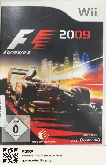 F1 2009 Nintendo Wii, Germany box front