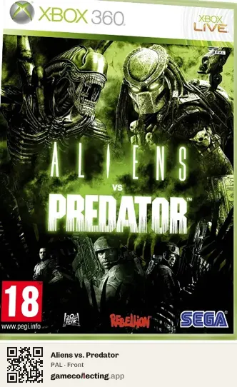 Aliens vs. Predator Xbox 360, PAL box front