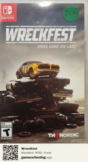 Wreckfest Nintendo Switch, NTSC box front