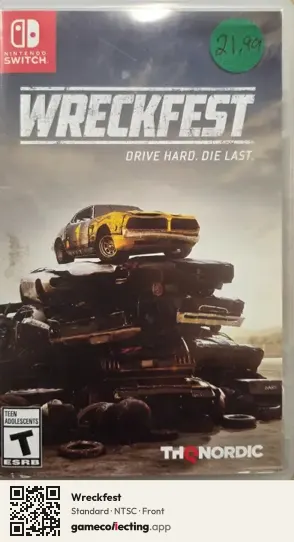 Wreckfest Nintendo Switch, NTSC box front