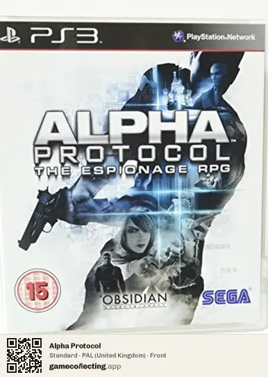 Alpha Protocol PlayStation 3, United Kingdom box front