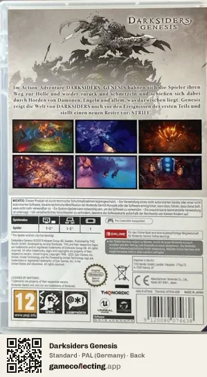 Darksiders Genesis Nintendo Switch, Germany box back