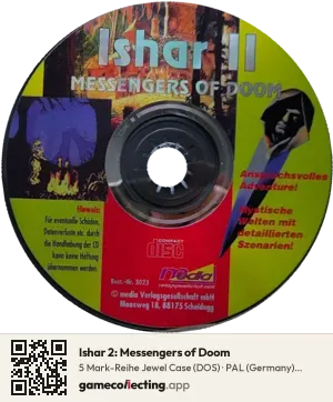 Ishar 2: Messengers of Doom Computer, PAL disc