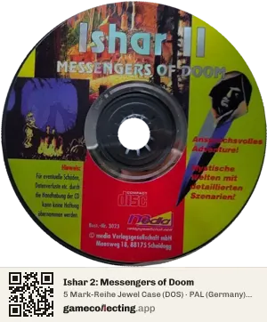 Ishar 2: Messengers of Doom Computer, PAL disc