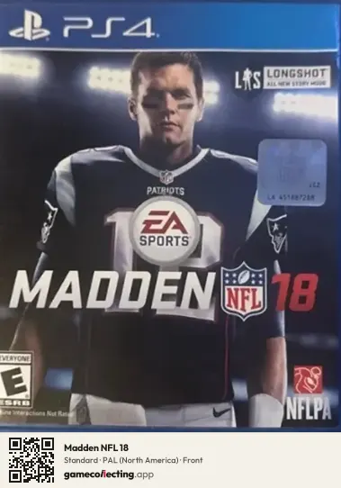 Madden NFL 18 PlayStation 4, North America box front