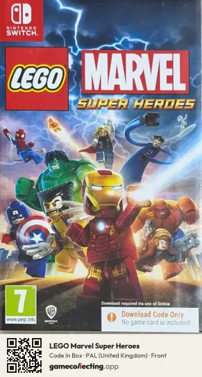 LEGO Marvel Super Heroes Nintendo Switch, United Kingdom box front