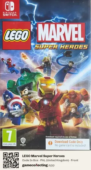 LEGO Marvel Super Heroes Nintendo Switch, United Kingdom box front