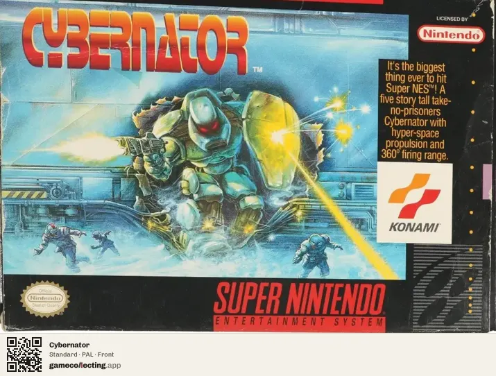 Cybernator Super Nintendo Entertainment System, PAL box front
