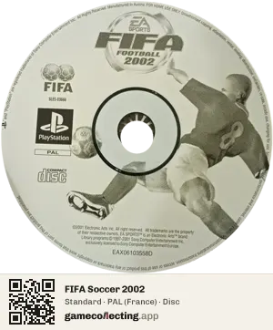 FIFA Soccer 2002 PlayStation, PAL disc