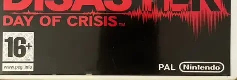 Disaster: Day of Crisis, the PEGI square on its front