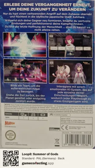 Loop8: Summer of Gods Nintendo Switch, Germany box back
