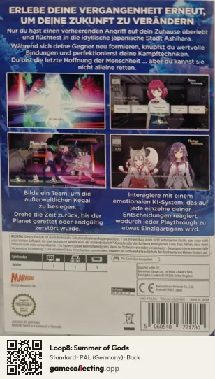 Loop8: Summer of Gods Nintendo Switch, Germany box back