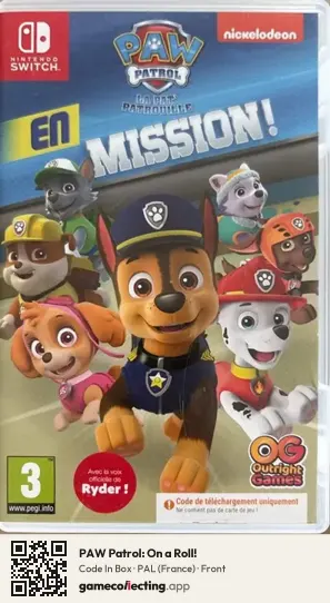 PAW Patrol: On a Roll! Nintendo Switch, France box front