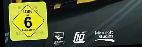 Forza Horizon, the USK square on its front