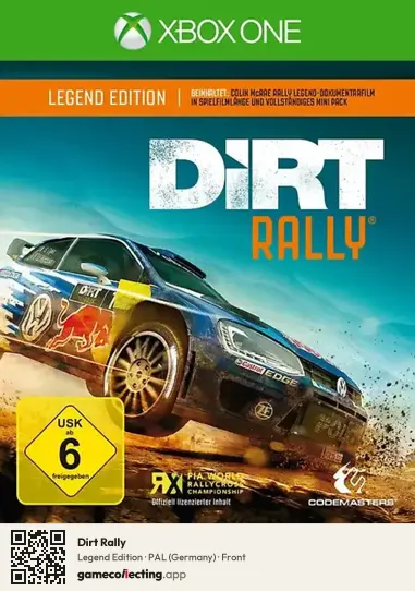 Dirt Rally Xbox One, Germany box front
